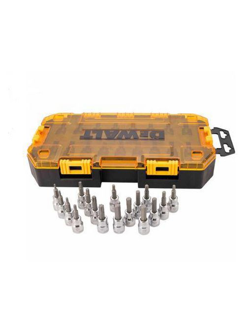 Product image for DEWALT DWMT73806 Tough Box Tool Kit 17 Piece 3/8 Inch Drive Bit Socket Set