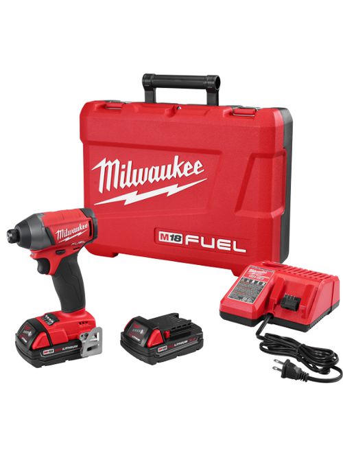 Product image for Milwaukee 2753-22CT M18™ FUEL™ 1/4" Hex Impact Driver Kit - CP Batteries