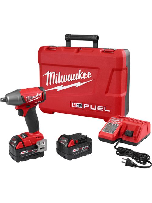 Product image for Milwaukee 2755B-22 M18 FUEL™ 1/2" Compact Impact Wrench w/ Friction Ring Kit