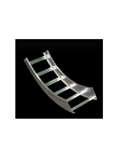 Product image for MP Husky ALMB1-18VI45-24 18 Inch Width 6 Inch Height Verticle Inside 45 Degree Bend 24 Inch Radius Aluminum Flange-In Ladder