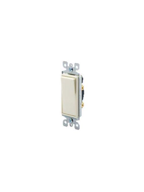 Product image for Leviton 5611-2A 15 Amp 120 to 277 Volt Residential Grade Almond Decora Quiet Switch