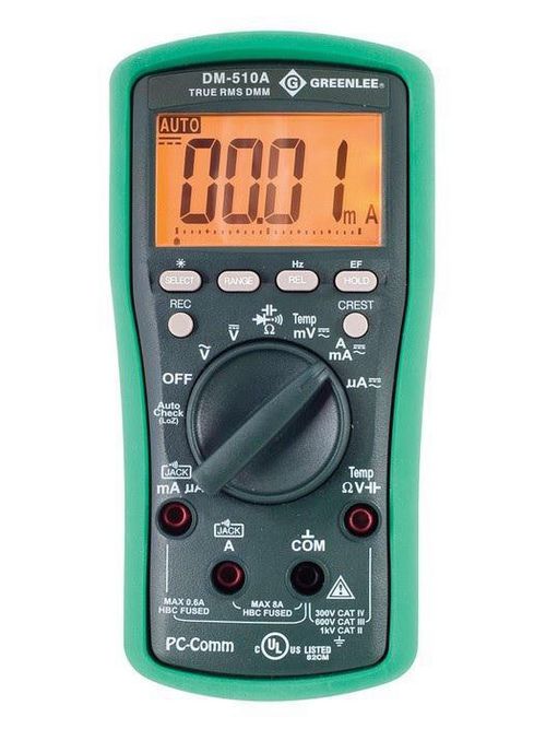 Product image for Greenlee DM-510 AC/DC Digital Multimeter
