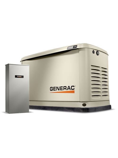 Product image for Generac 6462 16 kW Pre-Packaged Air Cooled Standby Generator with Steel Enclosure and 200 Amp SE Rated Smart Switch