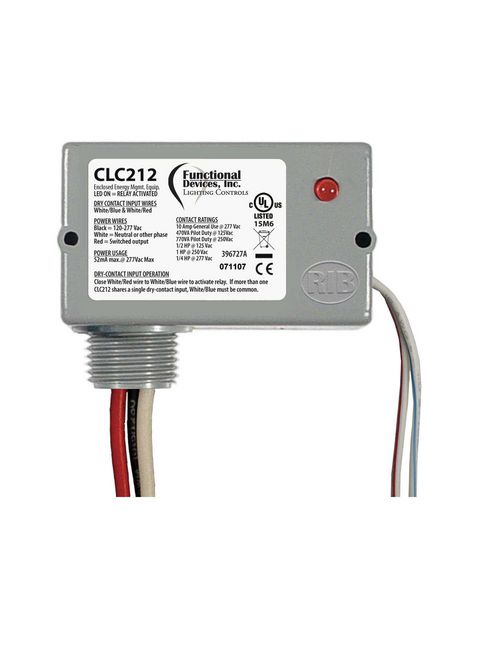 Product image for Functional Devices, Inc. CLC212 10 Amp SPST Closet Relay New Connection Light Controller