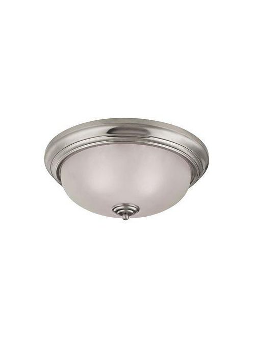 Product image for Elk Lighting 7013FM/20 Huntington 60 W 3 Light Brushed Nickel White Glass Shade Kitchen Flushmount Ceiling Light Fixture