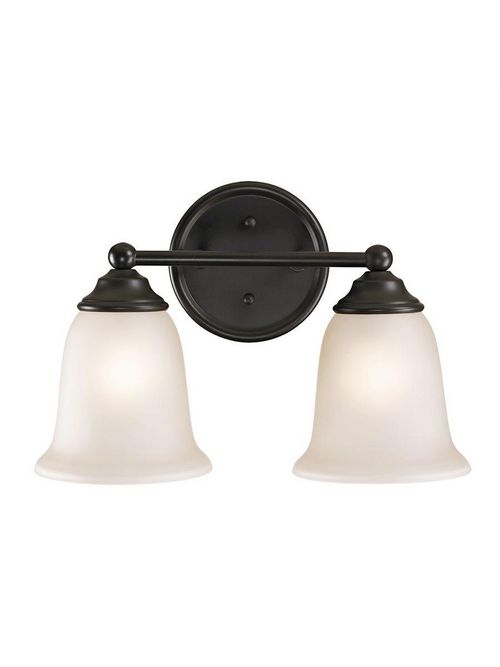 Product image for Elk Lighting 5652BB/10 Sudbury 70 W 2 Light Bath Oil Rubbed Bronze White Glass Vanity Light Fixture