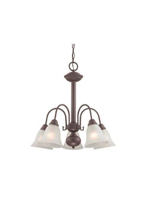 Product image for THO 1905CH/20 5 LT CHANDELIER BRUSHED NICKEL W WHITE GLASS DINING ROOM
