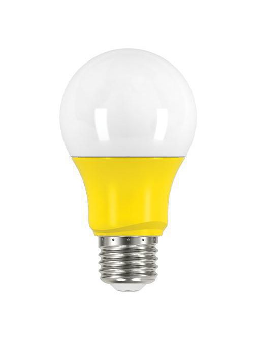Product image for Satco S9645 2W A19 LED; Yellow when lit; Medium base; 120 Volt