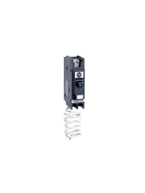 Product image for Allen Bradley 1492-MCGAT120 20A 1-Pole GFCI Breaker, 120/240VAC, 5mA Sensitivity