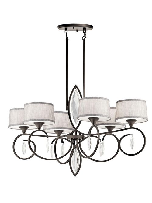 Product image for Kichler 43569OZ Oval Chandelier 6Lt