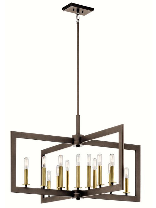 Product image for Kichler 43901OZ Linear Chandelier 13Lt