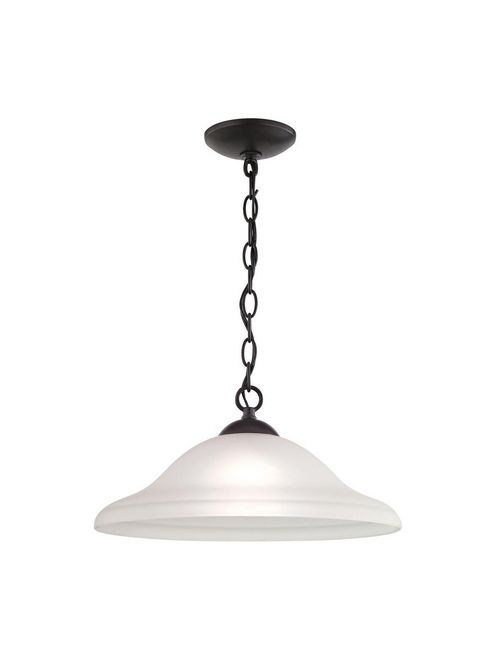 Product image for THO 1221PL/10 1 LT LG PEND OIL RUBBED BRONZE W WHITE GLASS STAIR LANDING