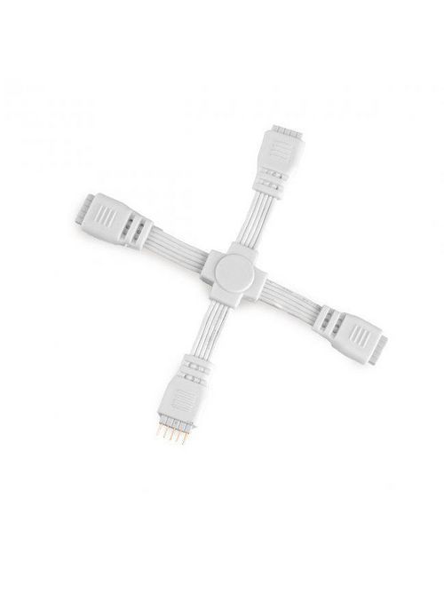 Product image for WAC Lighting LED-TC-X-WT 4-Way "X" Connector, for 24V InvisiLED® Pro Tape Light - White