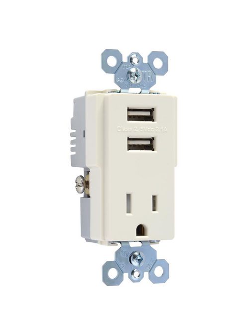 Product image for P&S TM8USBLA DECORATOR COMBO RECEPT