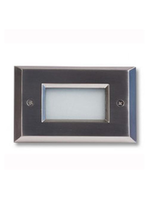 Product image for Steplight LED 2W 3000K rectangular brushed nickel