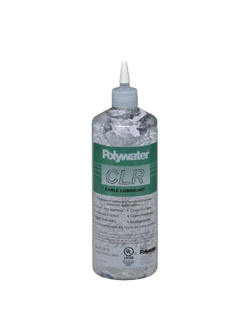 American Polywater CLR-35 1 Quart Squeeze Bottle 6.5 to 8 pH Clear Cable Lubricant American Polywater CLR-35 1 Quart Squeeze Bottle 6.5 to 8 pH Clear Cable Lubricant