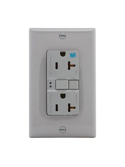 Product image for EWD WRSGF20GY GFCI WR ST Duplex 20A