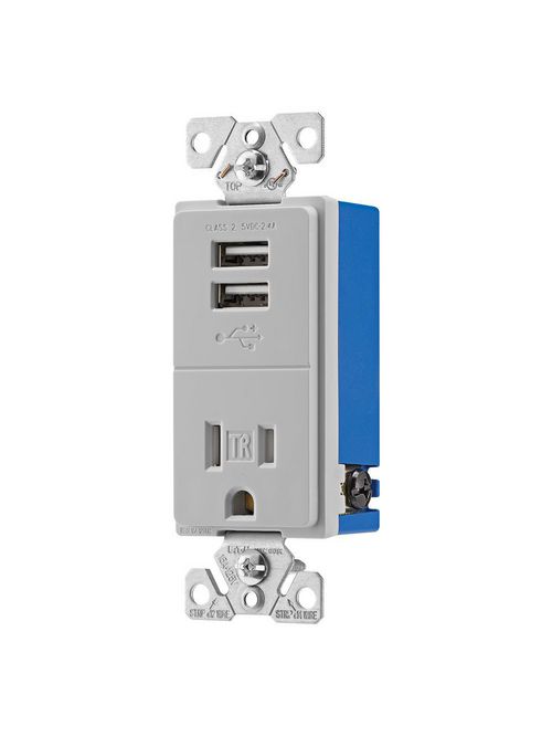 Product image for EWD TR7741GY-BOX USB 2.4A SINGLE RE