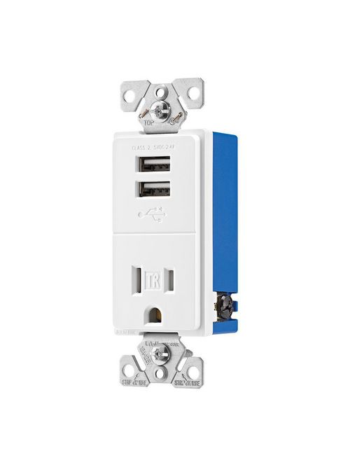 Product image for EWD TR7741W-BOX USB 2.4A SINGLE REC