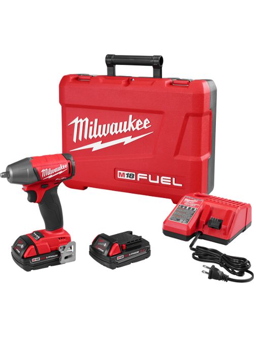 Product image for Milwaukee 2754-22CT M18 FUEL™ 3/8" Compact Impact Wrench w/ Friction Ring Kit - CP Batteries