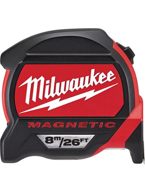 Product image for Milwaukee 48-22-7225 8 m/26ft Premium Magnetic Tape Measure