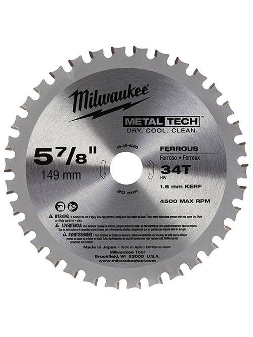 Product image for Milwaukee 48-40-4080 5-7/8" Ferrous Metal Circular Saw Blade