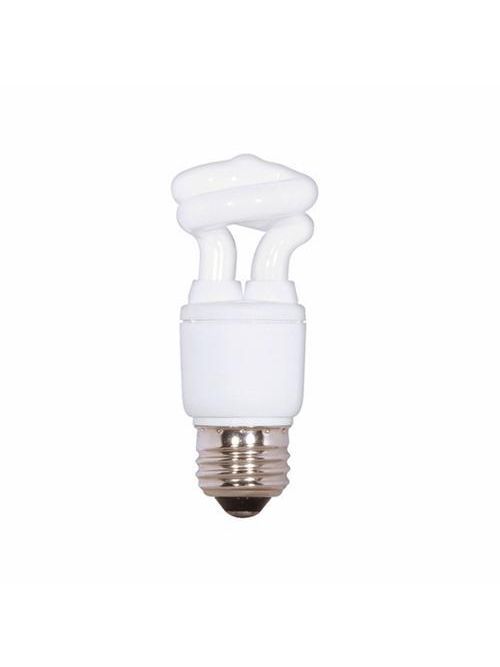 Product image for Satco S5501 5 Watt; Mini Spiral Compact Fluorescent; 2700K; 82 CRI; Medium base; 120 Volt