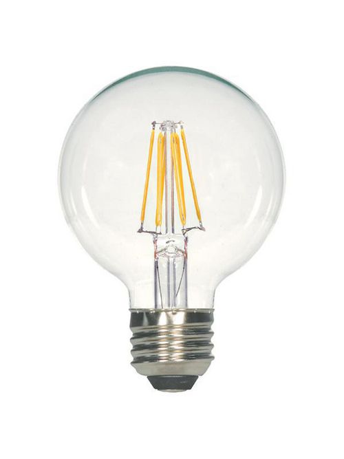 Product image for Satco S9254 - 4.5 Watt G25 LED; Clear; Medium base; 2700K; 450 Lumens; 120 Volt