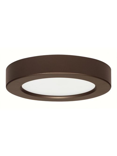 Product image for Satco S9322 10.5 watt; 5.5" Flush Mount LED Fixture; 2700K; Round Shape; Bronze Finish; 120 volts