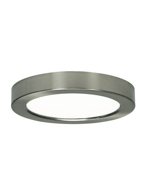 Product image for Satco S9329 13.5 watt; 7" Flush Mount LED Fixture; 2700K; Round Shape; Brushed Nickel Finish; 120 volts