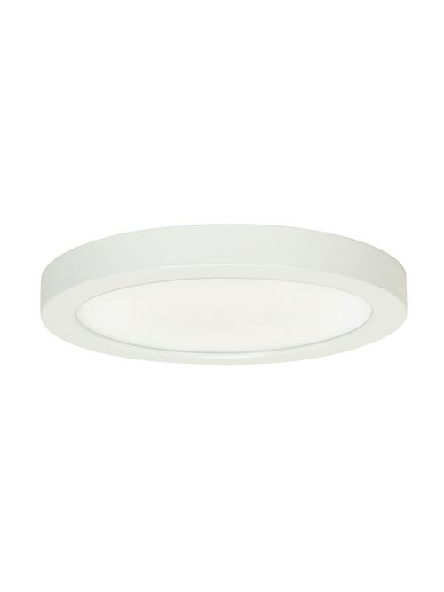 Product image for Satco S9336 18.5W 9" Flush Mount LED Fixture; 2700K; Round Shape; White Finish; 120 volts