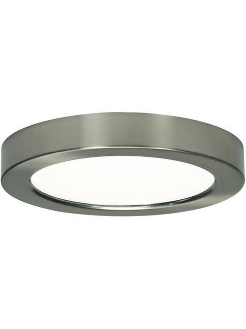 Product image for Satco S9349 13.5 watt; 7" Flush Mount LED Fixture; 3000K; Round Shape; Brushed Nickel Finish; 120 volts