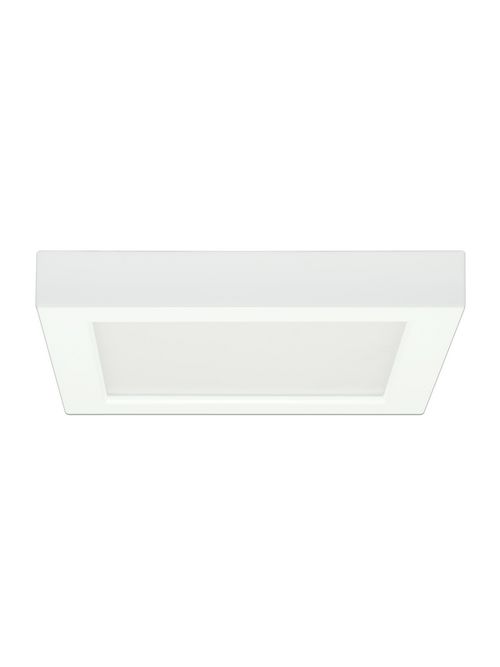 Product image for Satco S9361 13.5 watt; 7" Flush Mount LED Fixture; 5000K; Square Shape; White Finish; 120 volts