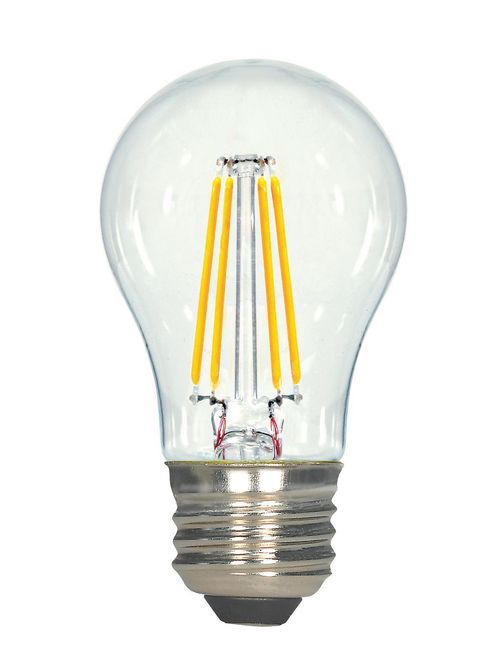 Product image for Satco S9560 4.5 Watt A15 LED; Clear; Medium base; 2700K; 450 Lumens; 120 Volt
