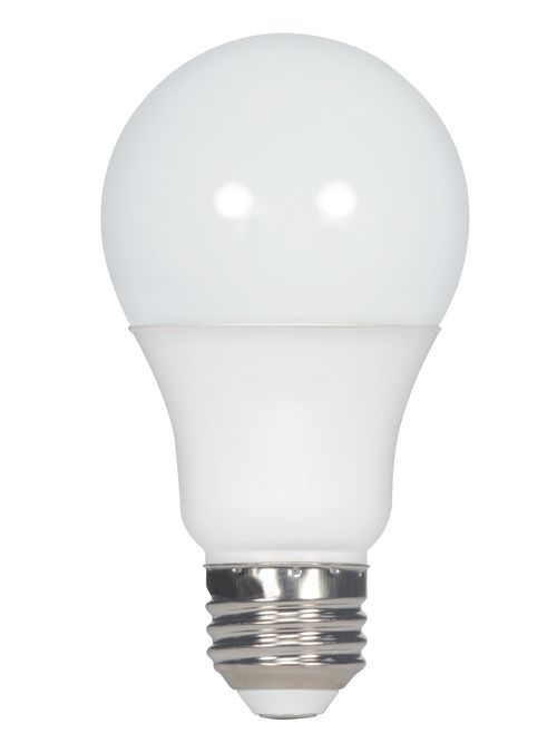 Product image for Satco S9602 - 5.5 watt; A19 LED; 3500K; Medium base; 300' beam spread; 120 volts