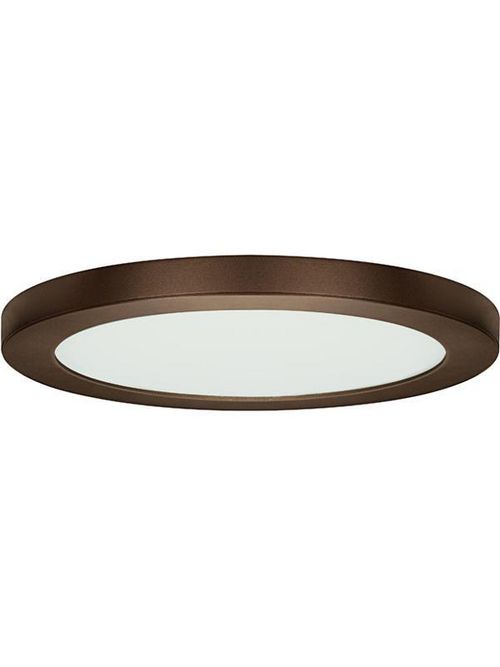 Product image for Satco S9652 25 watt; 13" Flush Mount LED Fixture; 3000K; Round Shape; Bronze Finish; 120 volts