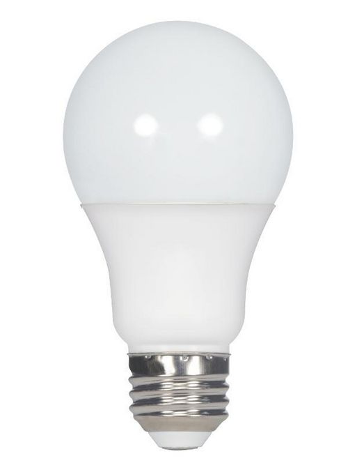 Product image for Satco S9836 9.5 watt; A19 LED; 3000K; Medium base; 220' beam spread; 120 volts