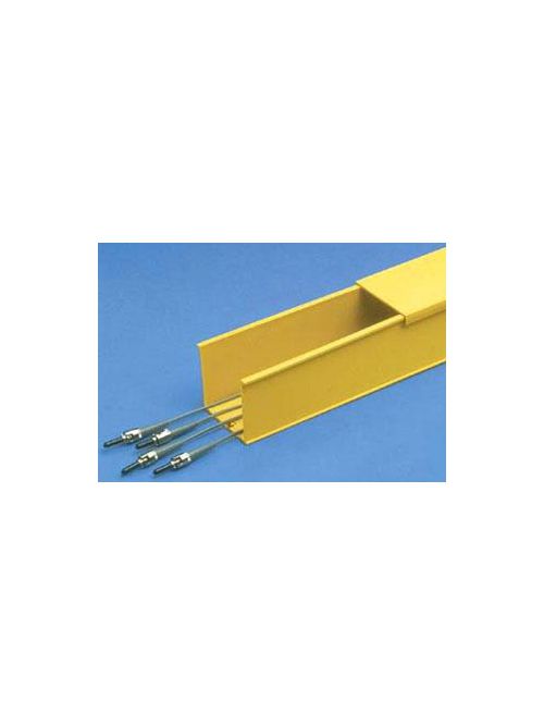 Product image for Panduit S4X4YL6 Channel, Solid Wall, Mtg. Holes, 4