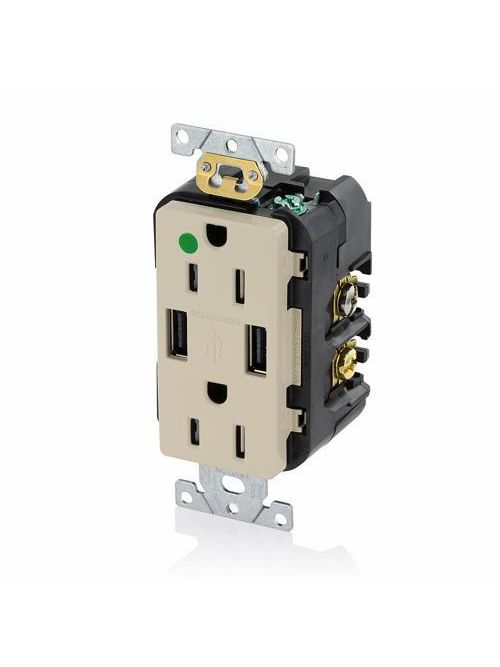 LEV T5632-HGI USB HSP GRD TR RCPT 1 LEV T5632-HGI USB HSP GRD TR RCPT 1