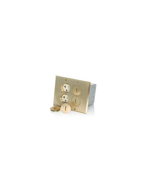 LEV 35349-TFB 20A 2GANG FLRBOX BRAS LEV 35349-TFB 20A 2GANG FLRBOX BRAS