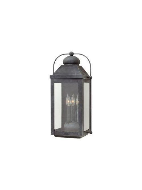 Product image for Anchorage 3 Light Large Wall Lantern - Aged Zinc