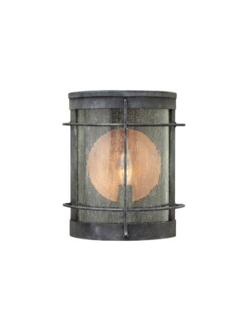 Product image for Newport 1 Light Small Wall Lantern - Aged Zinc