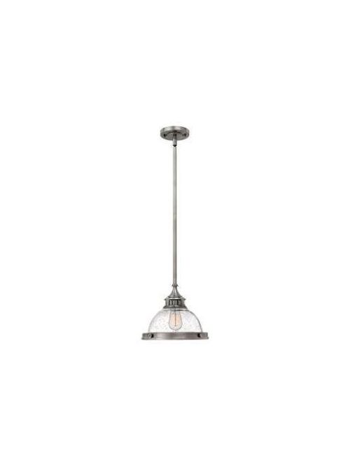 Product image for Amelia 1 Light Small Pendant - Polished White w/ Clear Seeded Glass
