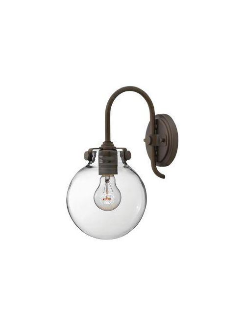 Product image for Congress 1 Light Globe Wall Sconce - Oil Rubbed Bronze w/ Clear Glass