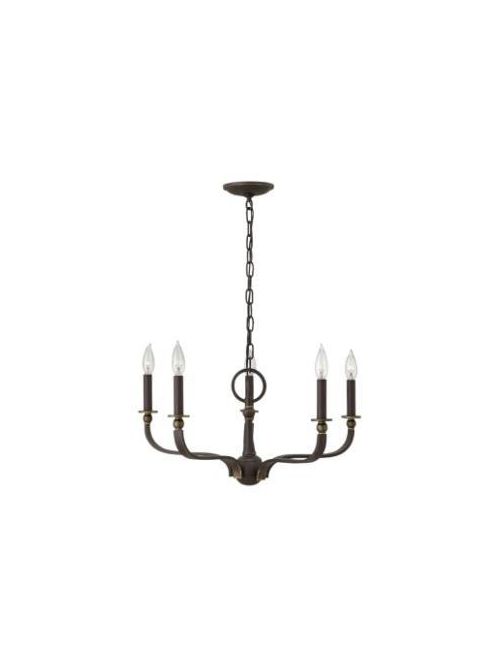 Product image for Rutherford 5 Light Small Chandelier - Oil Rubbed Bronze