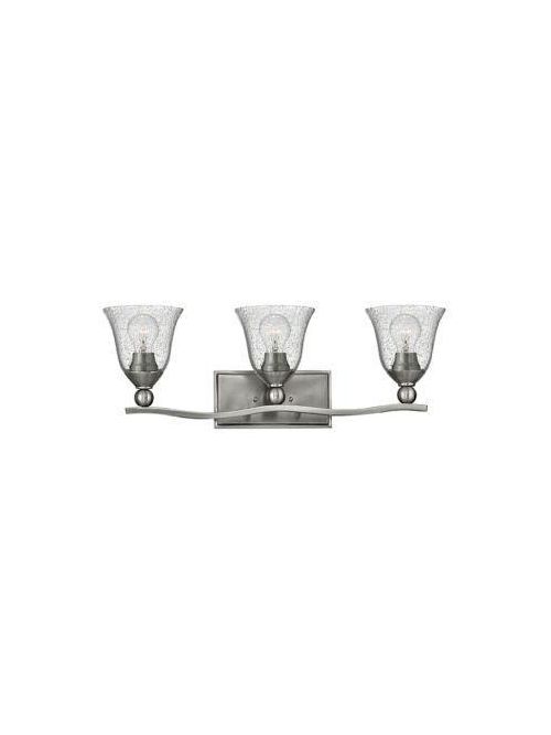 Product image for Bolla 3 Light Vanity - Brushed Nickel w/ Clear Seeded Glass