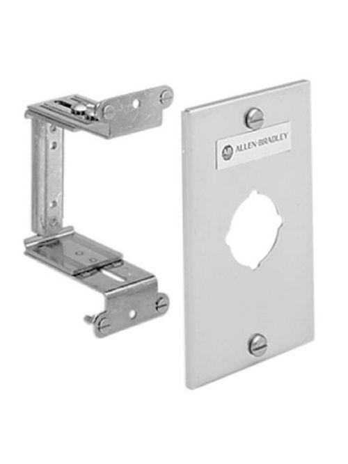 Product image for Enclosure panel/wall mounting flush plate 1hole type 1 station stainless steel