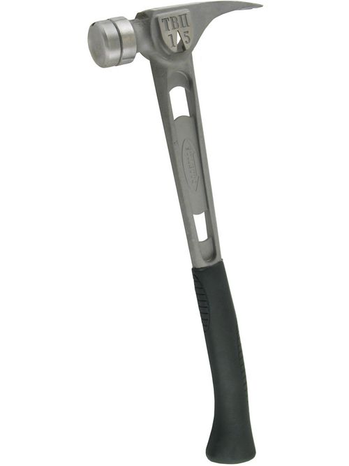 Product image for Milwaukee TB15SC TiBone TBII-15oz Smooth Face Hammer with 18" Curved Titanium Handle