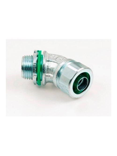 Bridgeport 456-SLTI 2-1/2" 45deg Liquidtight Connector w/Insulated Throat, Malleable Iron Bridgeport 456-SLTI 2-1/2" 45deg Liquidtight Connector w/Insulated Throat, Malleable Iron