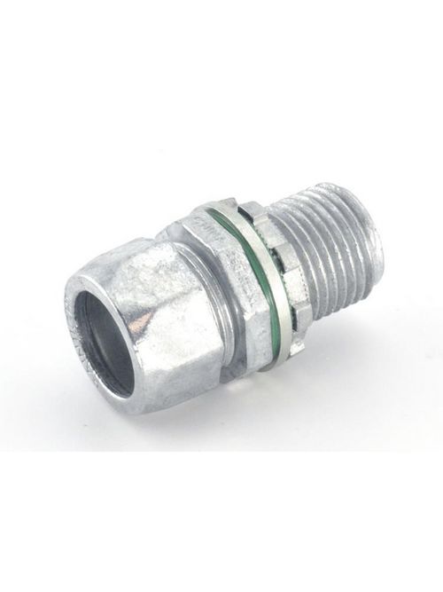Bridgeport 250-RT2XL 1/2" EMT Compression Connector, Raintight, Extra Long Threads, Die Cast Bridgeport 250-RT2XL 1/2" EMT Compression Connector, Raintight, Extra Long Threads, Die Cast